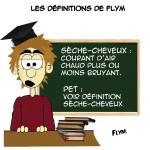 définition humour sèche cheveux pet