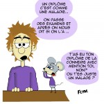 dessin humoristique diplome malade