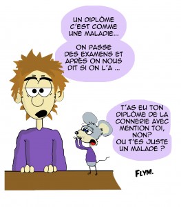dessin humoristique diplome malade
