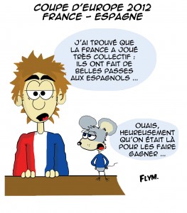 dessin humour coupe d'Europe 2012 France - Espagne