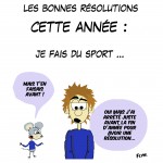 dessin humoristique bonne résolution sport