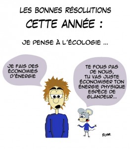 dessin humour bonne résolution écologie