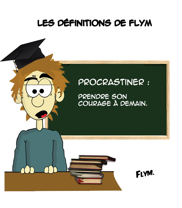 definition humour procrastiner bd dessin